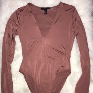 dusty pink body suit